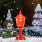 Farol Navideño Nieve Con Luces Y Sonido - Imagen 5