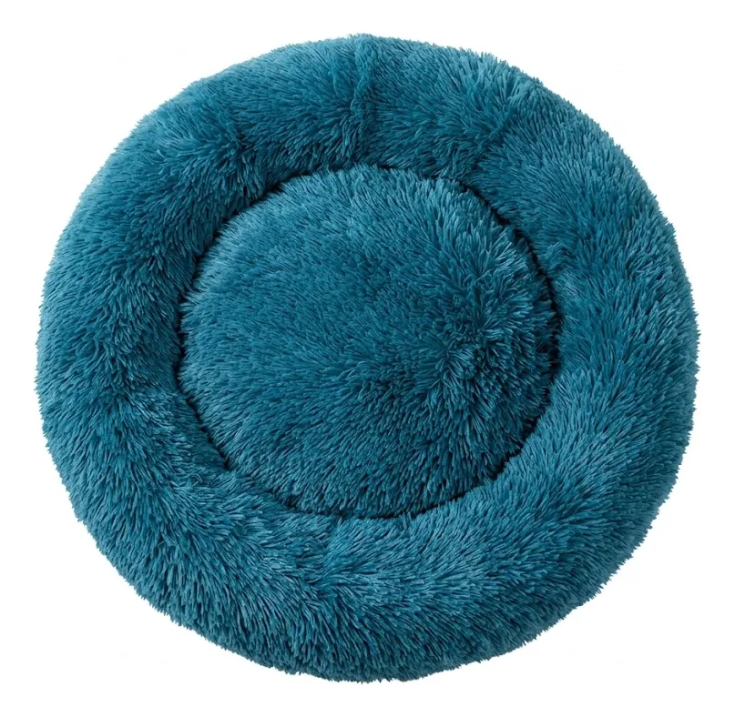 t1 Cama Mascotas Turquesa Invierno Peluda Nido - Imagen 1
