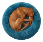 Cama Mascotas Turquesa Invierno Peluda Nido - Imagen 4