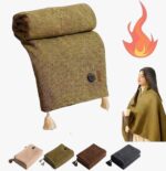 Manta Térmica Usb Portátil Abrigadora Suave Invierno Tipo Poncho