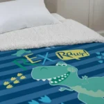 Manta Sherpa Infantil Dinosaurio Rex plaza 1.5 - Imagen 2