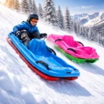 Trineo Deslizador Para Nieve Con Respaldo - Imagen 2