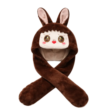 Diseño sin título (81).pdf (30) Gorro Bufanda Labubu Con Orejas - Imagen 1