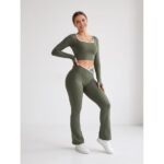 Conjunto Deportivo Mujer Top Manga Larga y Calza - Imagen 5