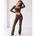 Conjunto Deportivo Mujer Top Manga Larga y Calza - Imagen 2