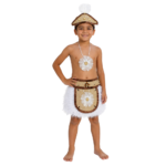Traje Rapa Nui Niño Blanco Disfraz Pascuense