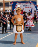 Traje Rapa Nui Niño Blanco Disfraz Pascuense - Imagen 5