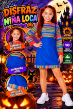 Disfraz Niña Estilo Chucky Infantil Halloween - Imagen 2