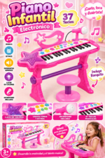 Piano Infantil Electrónico 37 Teclas - Imagen 4