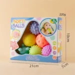Set 6 Pelotas Sensoriales Texturizadas Bebés - Imagen 3