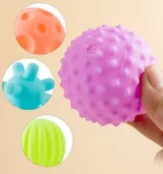 Set 6 Pelotas Sensoriales Texturizadas Bebés - Imagen 4