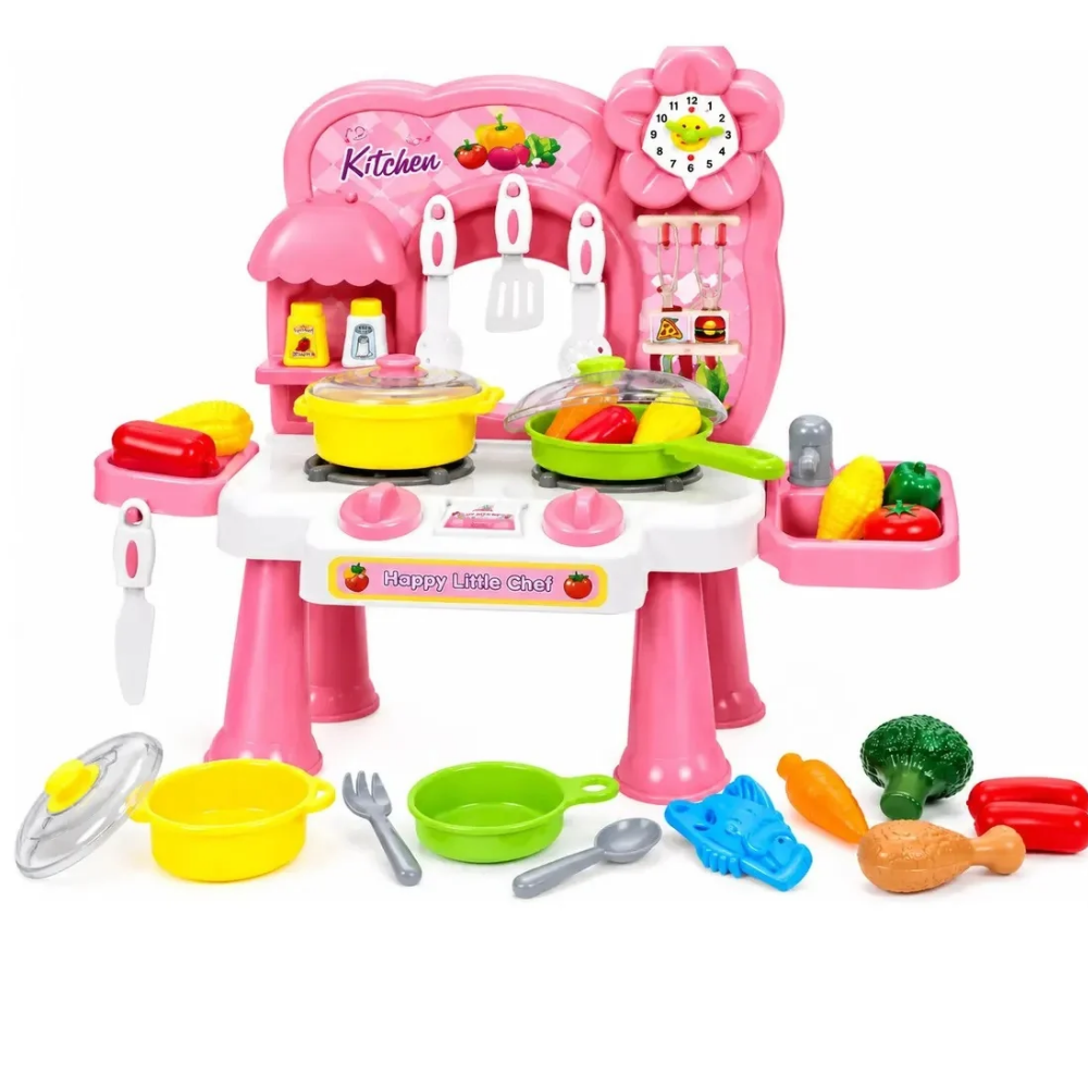Diseño sin título - 2026-10-27T173208.287 Cocinita Infantil Rosada Kitchen Dream con Accesorios - Imagen 1