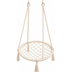 Columpio Colgante Redondo Macramé Jardín y Terraza