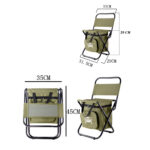 Silla Plegable Camping con Bolso Térmico y Respaldo Verde - Imagen 2