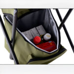 Silla Plegable Camping con Bolso Térmico y Respaldo Verde - Imagen 3