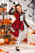 Disfraz Payasa Rayas Niña Halloween - Imagen 5
